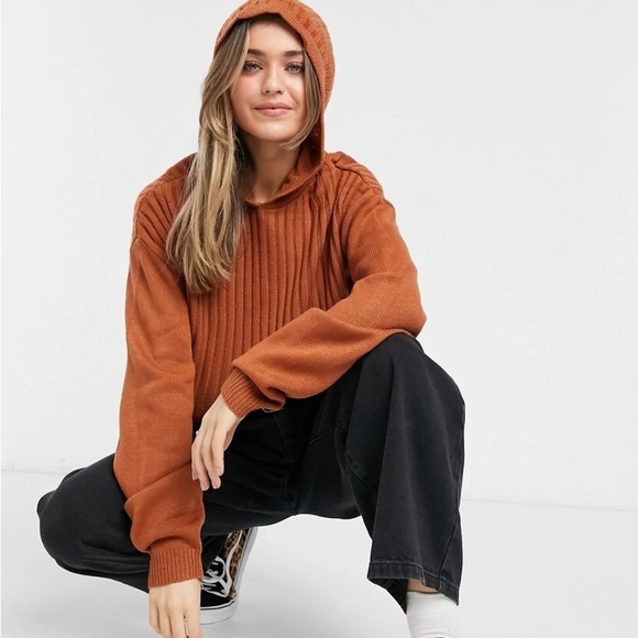 SNDYS Lounge Hendrix Ribbed Knit Hoodie Mauve Revolve Sundays the Label - Picture 1 of 12